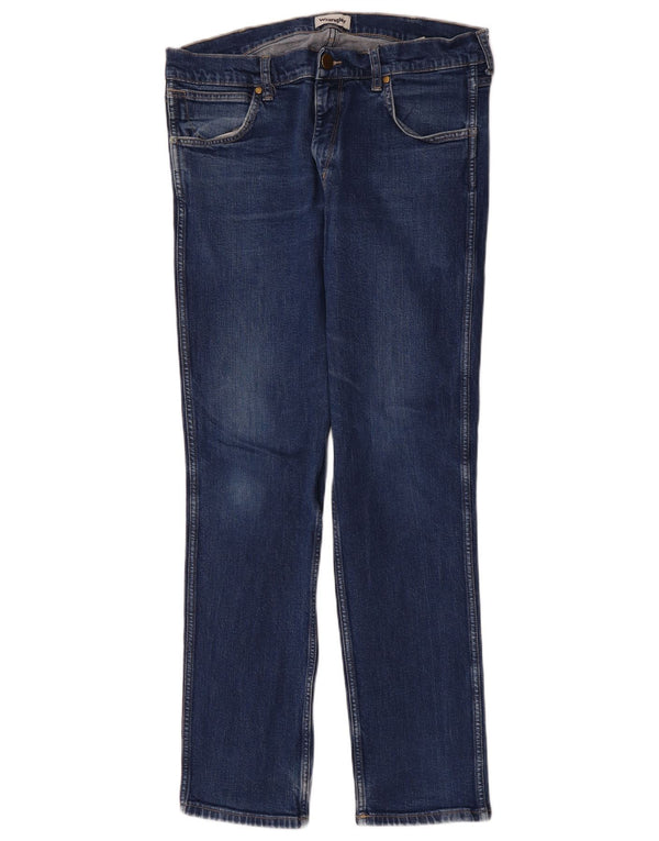 Мужские прямые джинсы Wrangler Greensboro W36 L34, синие, хлопок