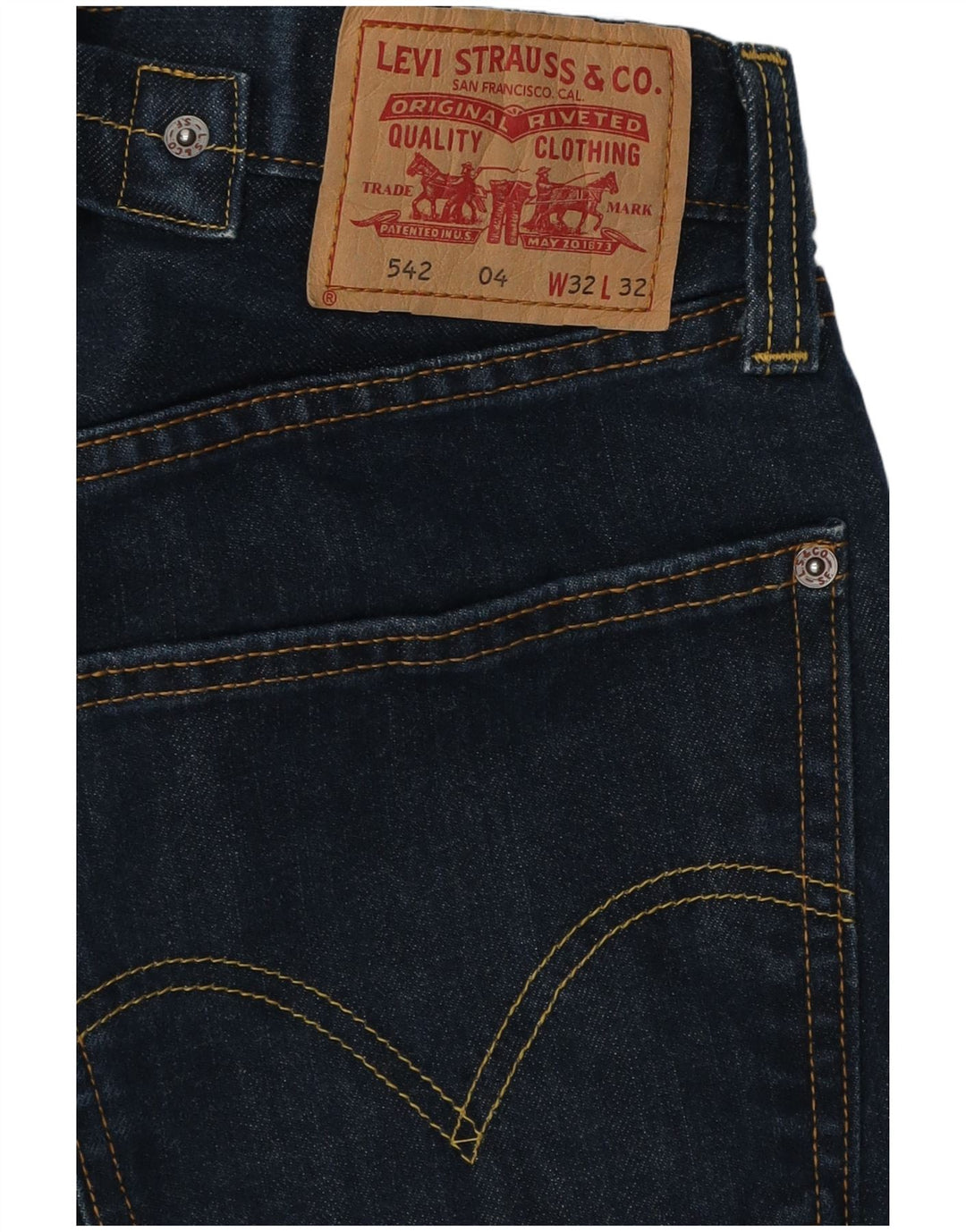 Мужские расклешенные джинсы Levi's 542 W32 L32 Темно-синий хлопок