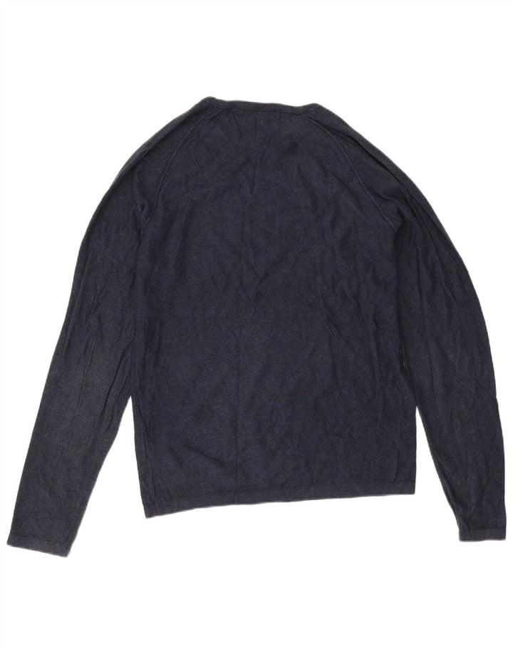Мужской топ Jack & Jones с длинным рукавом, маленький, темно-синий, хлопок