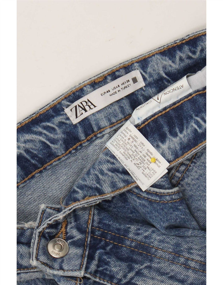 Женские прямые джинсы Zara EU 40 Medium W30 L28, синие, хлопок