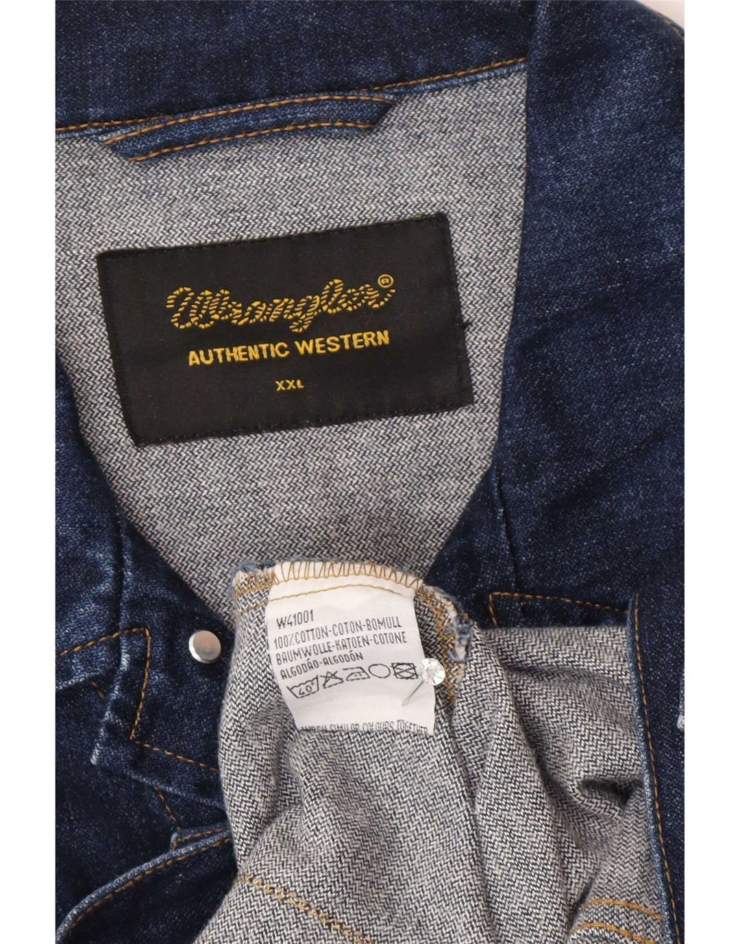 Мужская джинсовая куртка Wrangler UK 44 2XL, синяя, хлопок