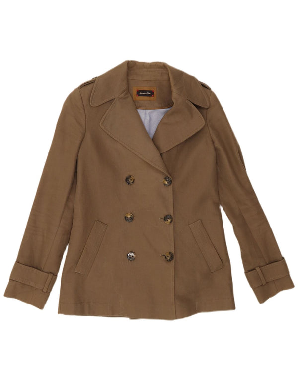 Massimo Dutti Женское Полупальто EU 36 XS Хаки Хлопок
