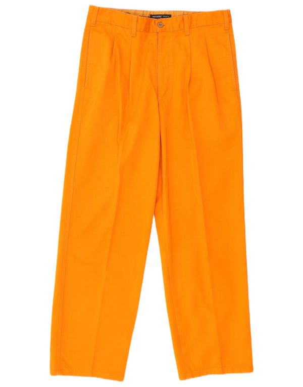 Dockers Mens Pegged Chino Trousers W33 L30 Orange Cotton