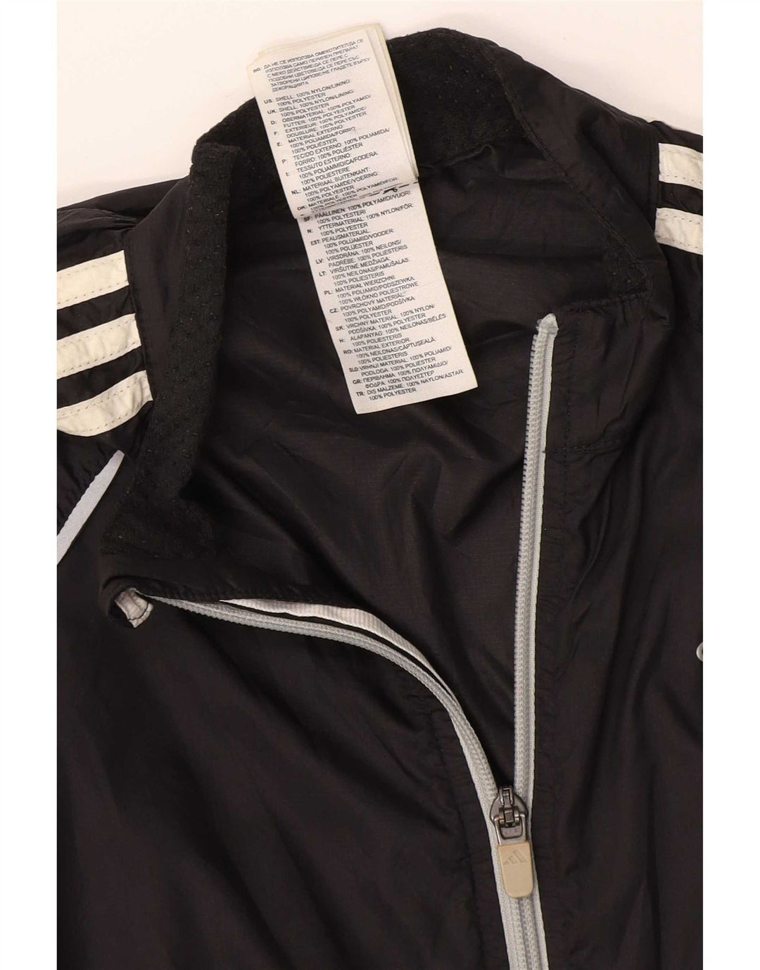 Женский спортивный костюм Adidas Top Jacket UK 10, маленький черный нейлон