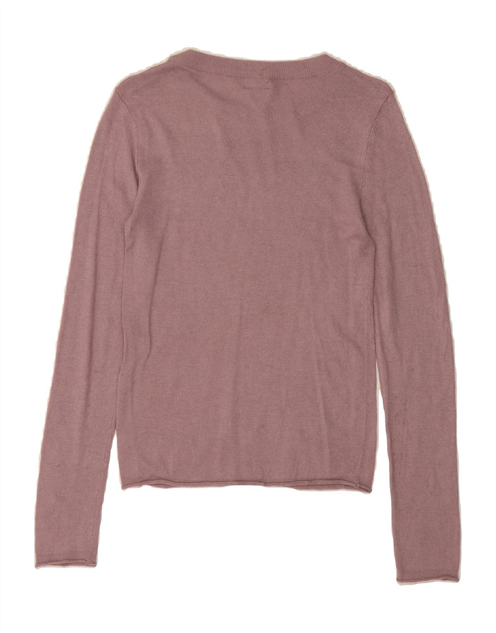 MOSSIMO Womens Boat Neck Jumper Sweater UK 8 Small Purple Rayon Vintage Mossimo and Second-Hand Mossimo from Messina Hembry 