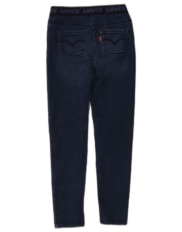 LEVI'S Girls Jegging Jeans 7-8 Years W21 L22 Navy Blue Cotton