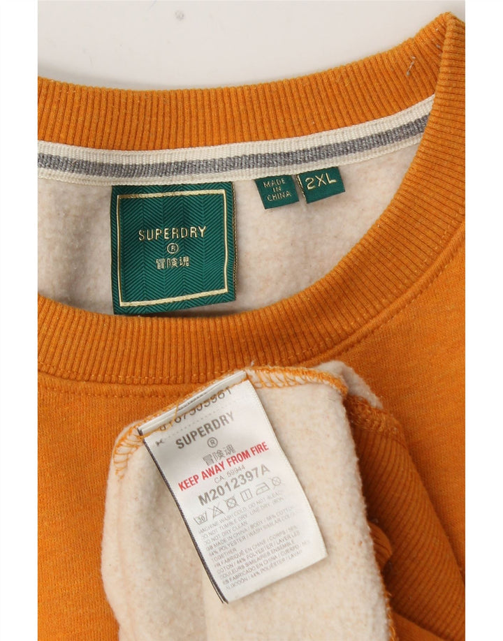 SUPERDRY Мужской свитшот 2XL Желтый хлопок