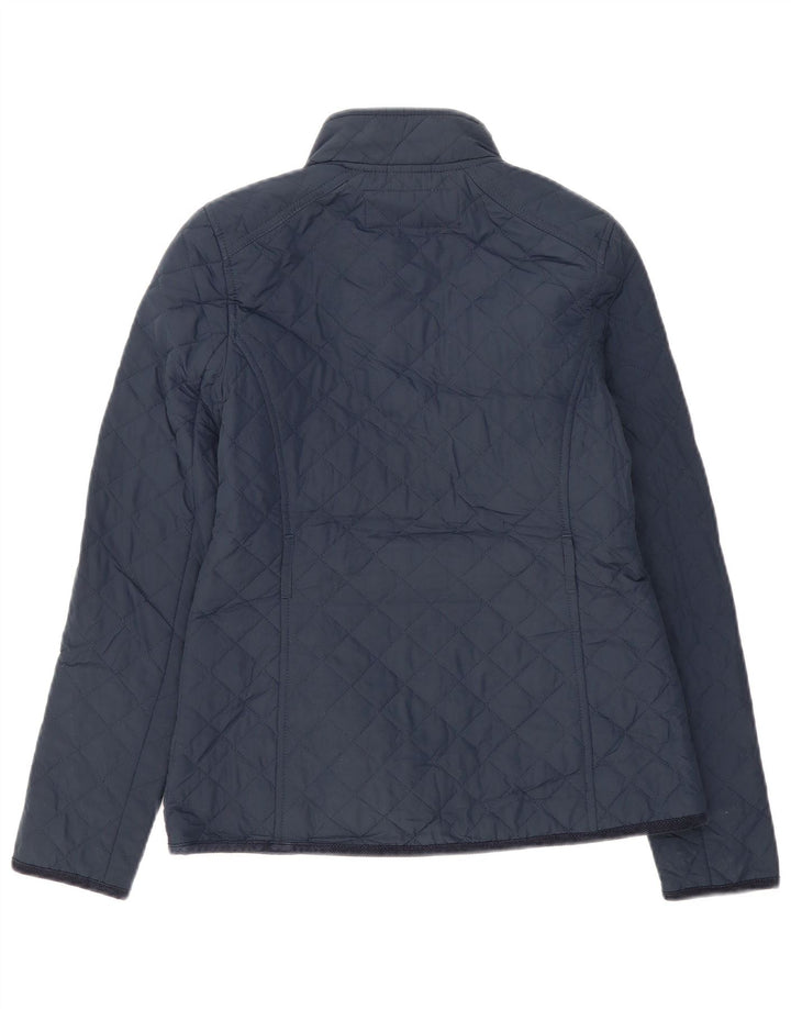 Женская стеганая куртка Jack Wills UK 10, маленькая, темно-синяя, полиэстер