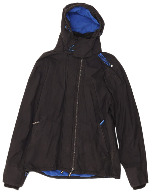 Мужская ветровка с капюшоном Superdry UK 44 2XL, черная, спортивная