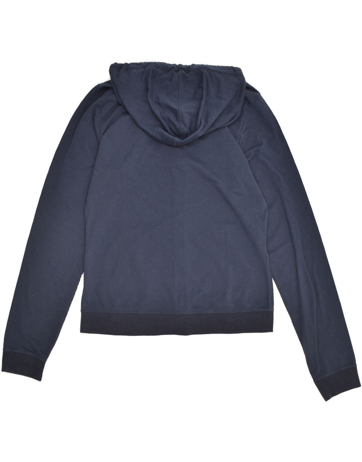TOMMY HILFIGER Womens Zip Hoodie Sweater UK 10 Small Navy Blue | Vintage Tommy Hilfiger | Thrift | Second-Hand Tommy Hilfiger | Used Clothing | Messina Hembry 