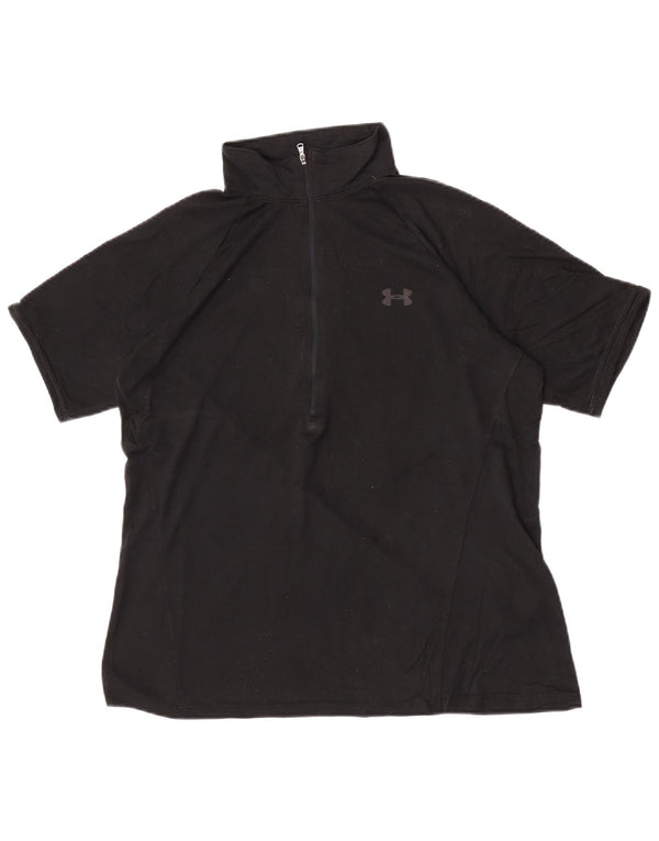 Женская футболка с воротником на молнии Under Armour Top UK 14, большая черная