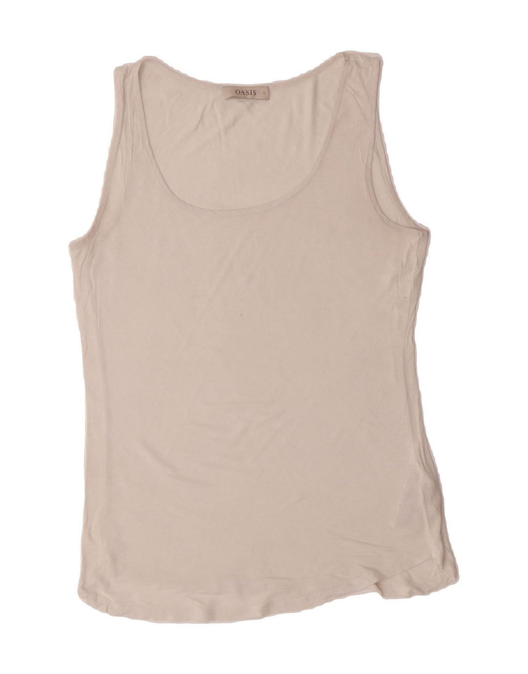 OASIS Womens Vest Top UK 10 Small White Viscose Vintage Oasis and Second-Hand Oasis from Messina Hembry 