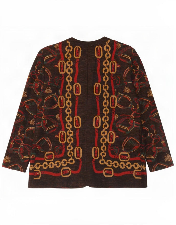 Pierre Cardin Женский пиджак с абстрактным узором на 5 пуговицах IT 48 XL Коричневый