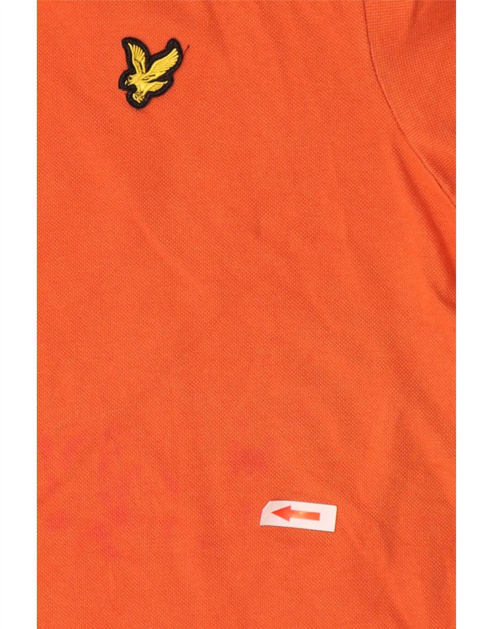 Мужская рубашка-поло Lyle & Scott, маленькая оранжевая, хлопок
