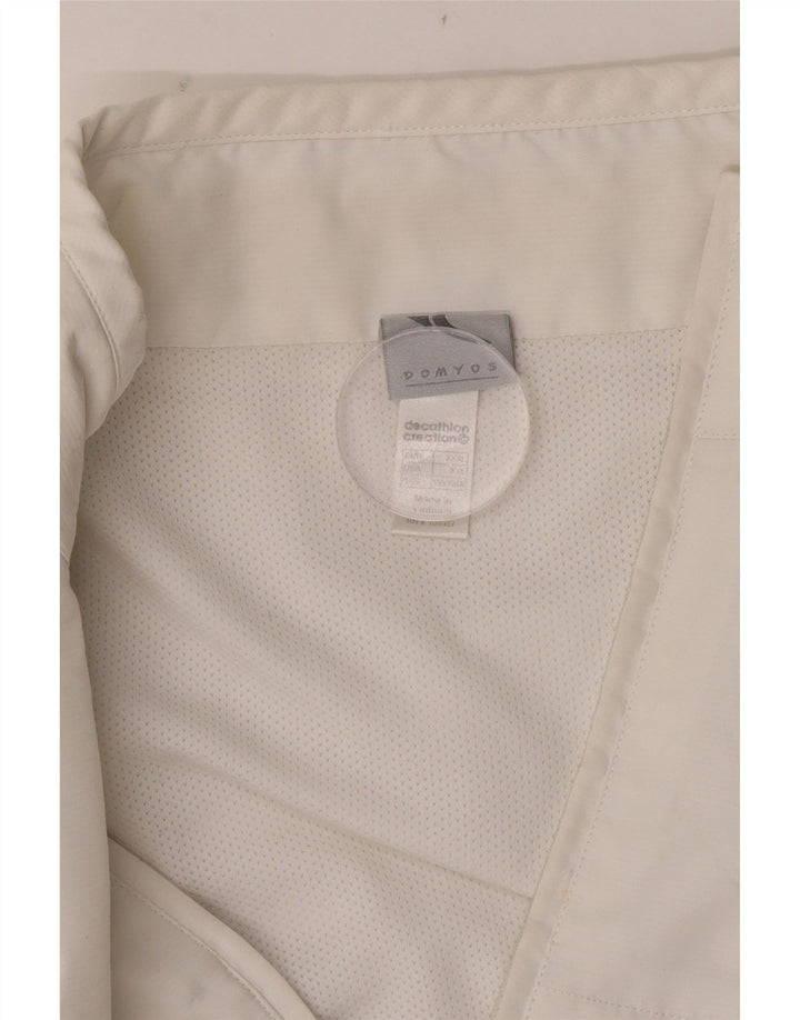 Мужская спортивная куртка Domyos 2XL, полиэстер белого цвета с цветными блоками