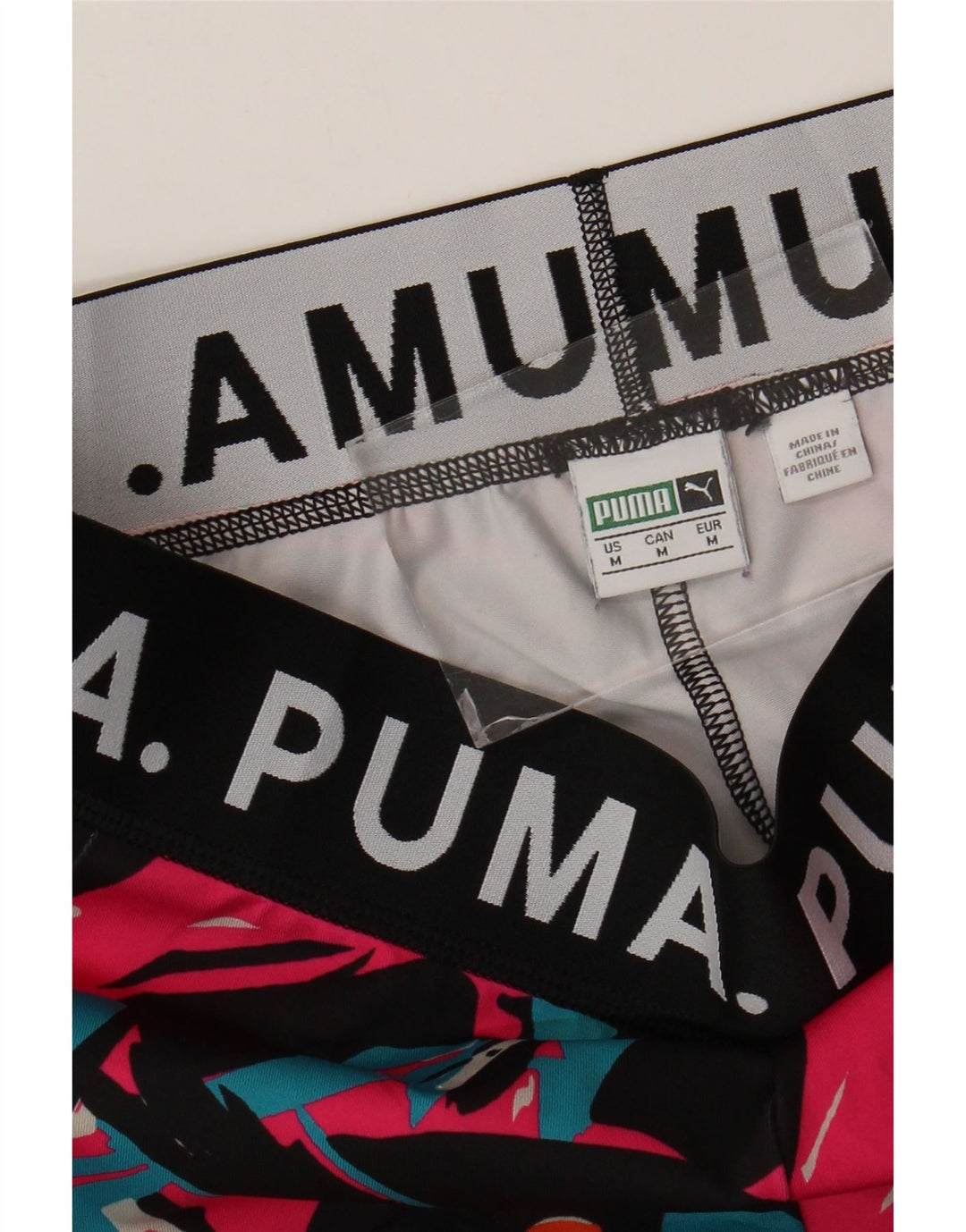 Женские леггинсы с рисунком Puma UK 12, средние, разноцветные, с геометрическим узором