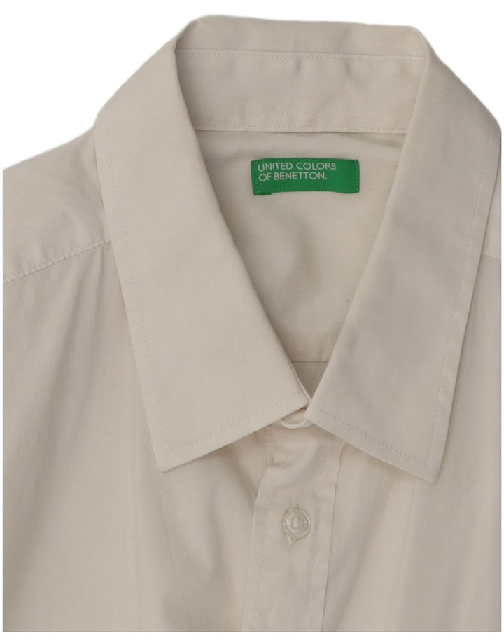 Рубашка мужская BENETTON маленькая белая