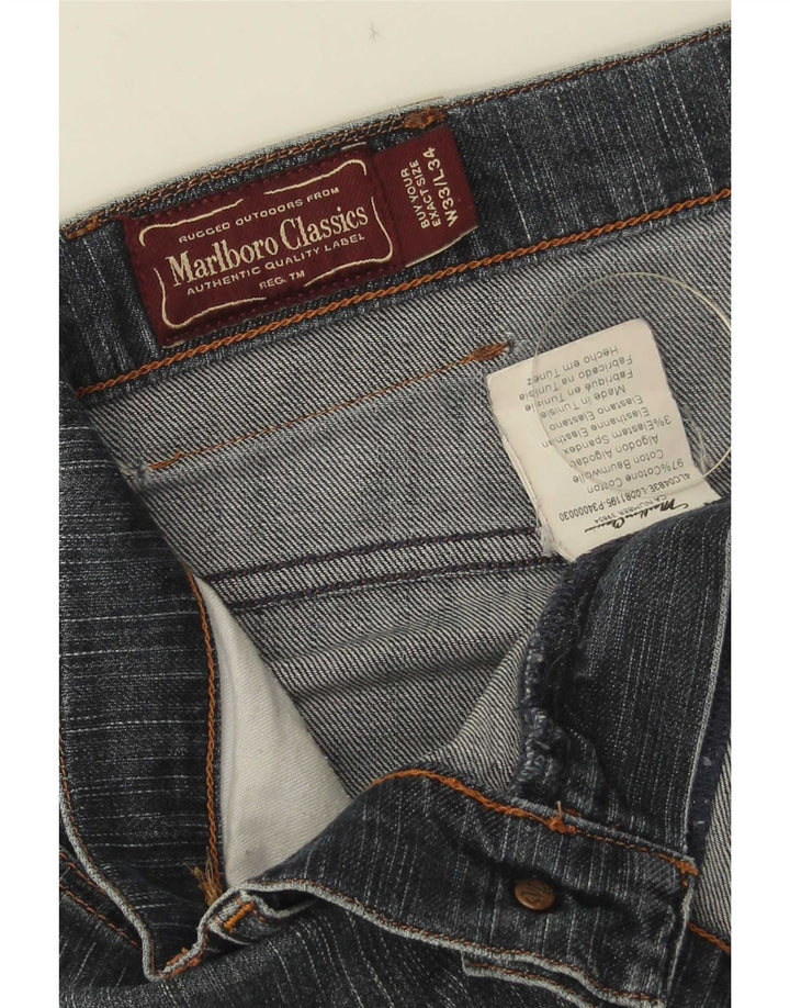 Мужские прямые джинсы Marlboro Classics W33 L31 синие, хлопок