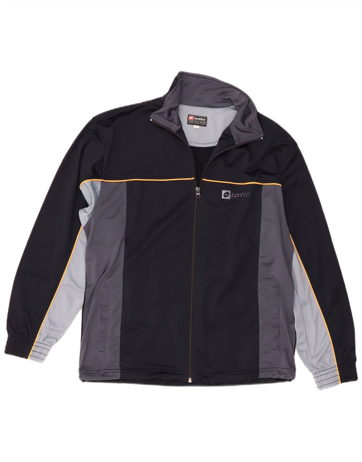 Мужской спортивный костюм Lotto, верхняя куртка, средний темно-синий, спортивный костюм с цветными блоками