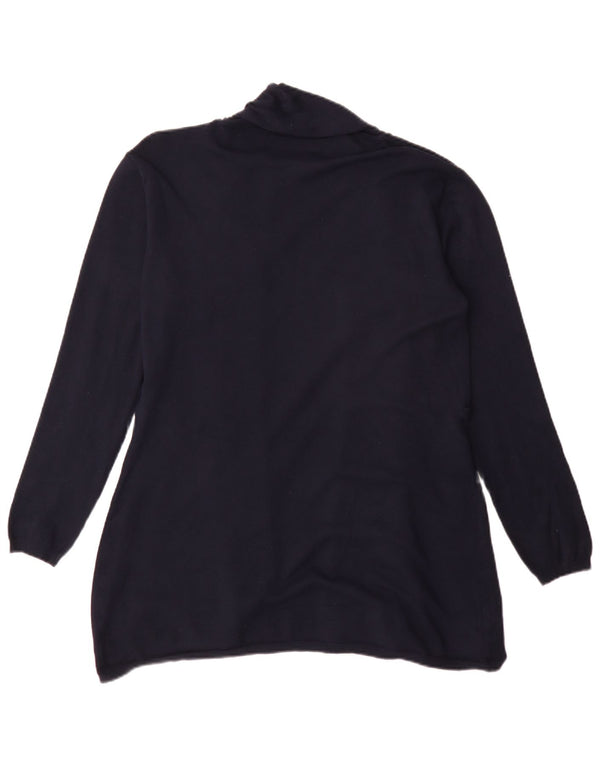 Женский удлиненный кардиган Zara UK 18 XL Темно-синий из вискозы