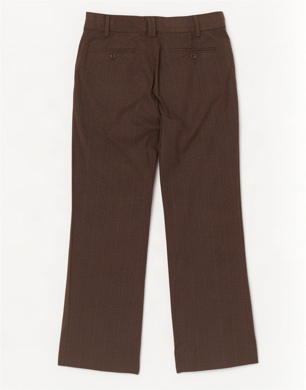 Женские костюмные брюки Zara Bootcut EU 36 XS W26 L28, коричневые полосатые полиэстер