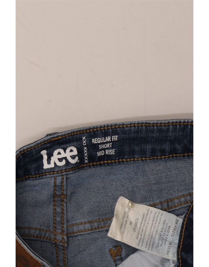 LEE Womens Regular Fit Mid Rise Denim Shorts US 6 Medium W26 Blue Cotton Vintage Lee and Second-Hand Lee from Messina Hembry 