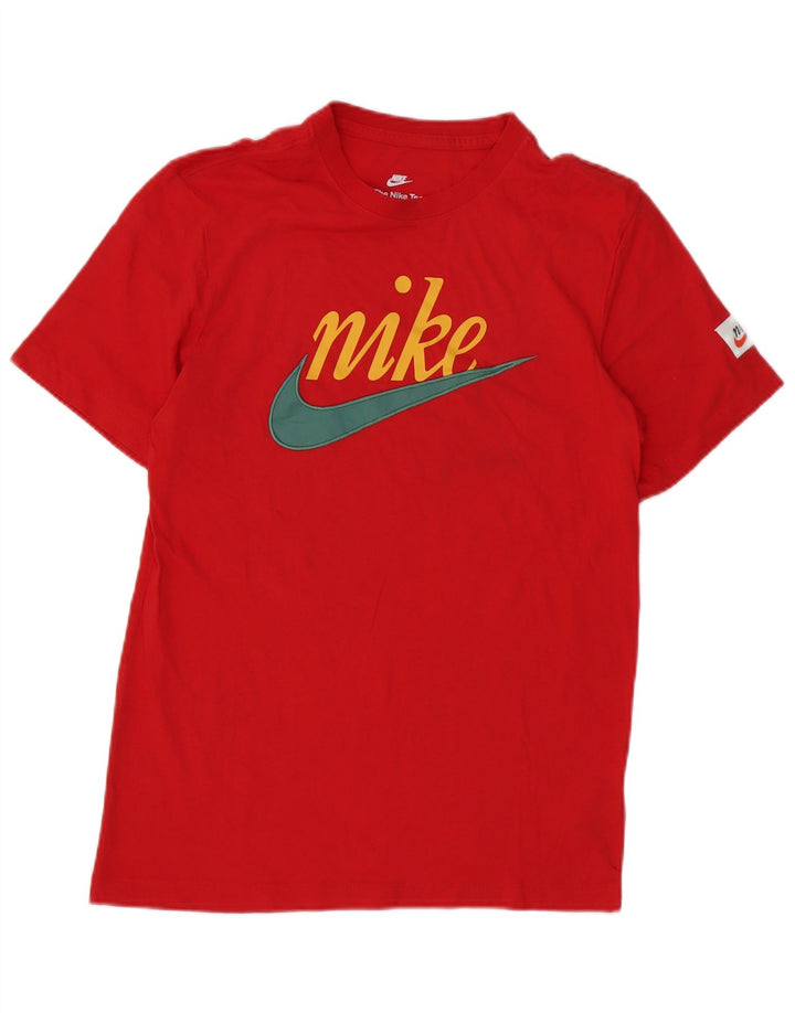 Мужская футболка с рисунком Nike, маленький красный хлопок