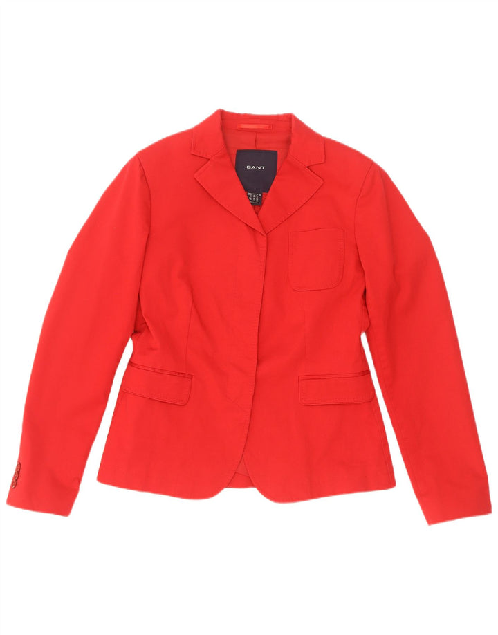 Женский пиджак Gant UK 12, хлопковый средний красный