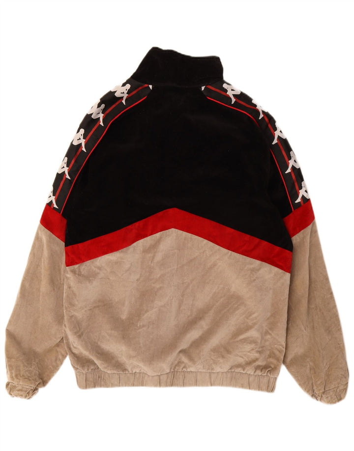 Мужская куртка-бомбер Kappa UK 38, средний черный, хлопок с цветными блоками