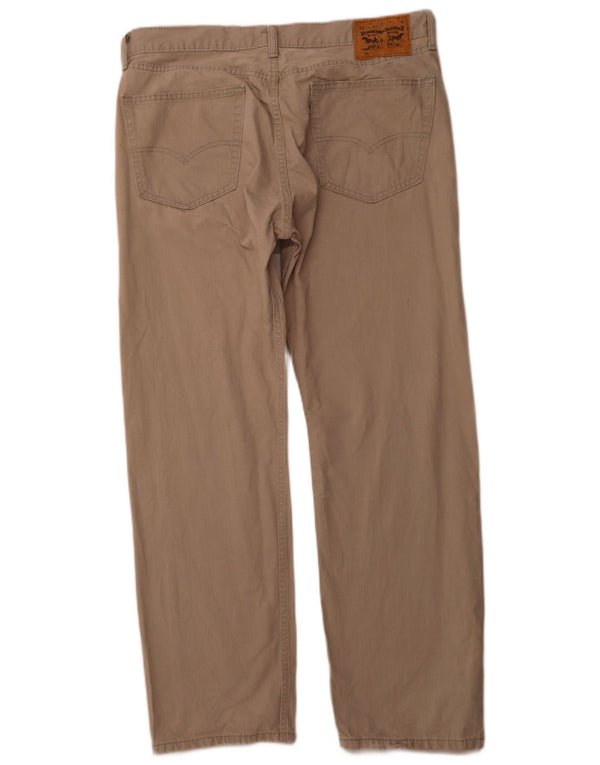 Мужские прямые джинсы LEVI'S 501 W36 L30 Бежевые, хлопок