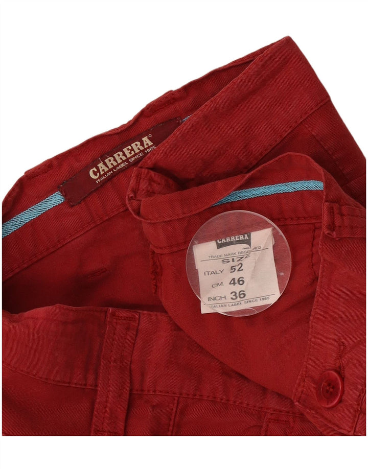 Carrera Мужские шорты карго IT 52 XL W36 Красный хлопок