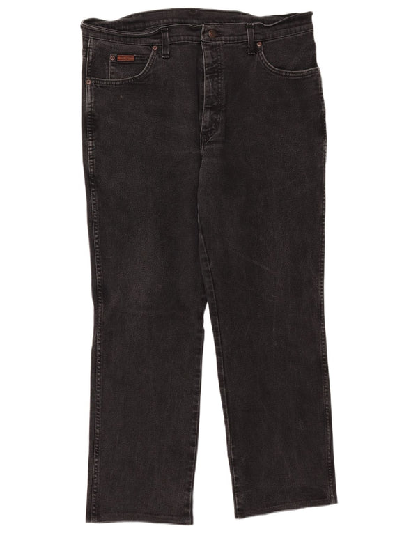 Мужские прямые джинсы Wrangler Texas W38 L28, черный хлопок