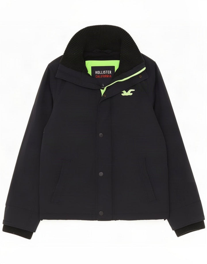 Мужская ветровка Hollister UK 40, большая темно-синяя полиэстер