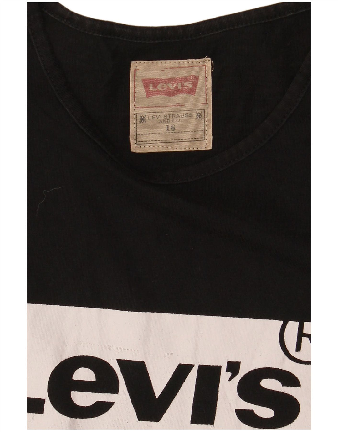 Футболка с рисунком Levi's для мальчиков 15-16 лет, черная