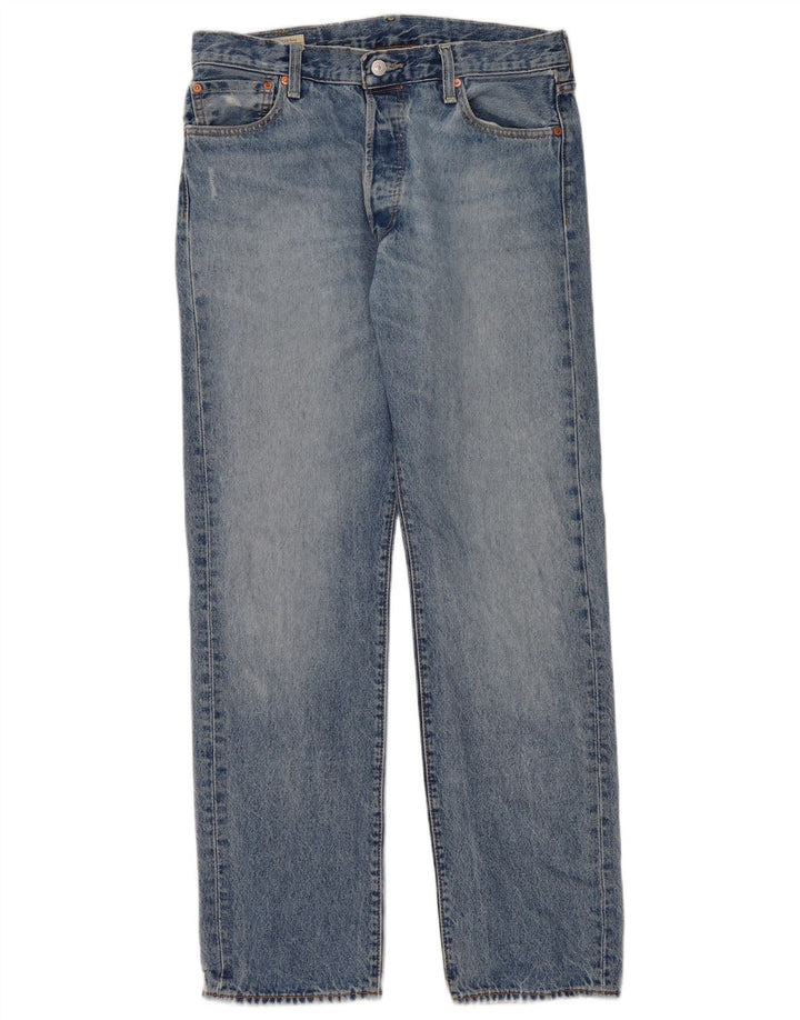 Мужские прямые джинсы Levi's 501 W34 L34 синие, хлопок