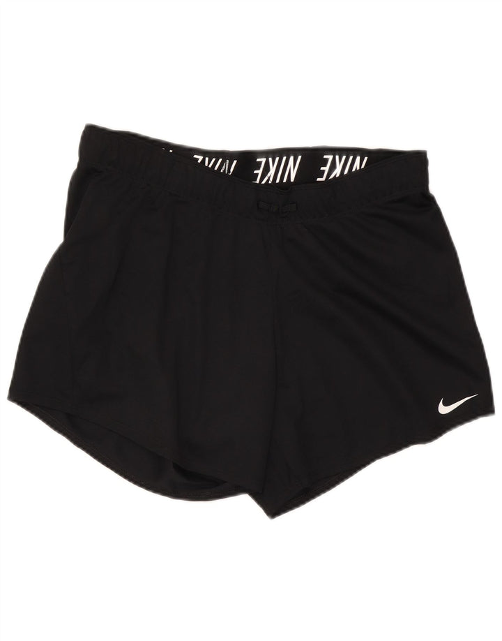 Женские спортивные шорты Nike Dri Fit UK 14, большие черные, полиэстер