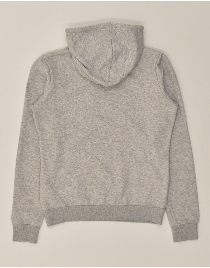 PUMA Womens Graphic Hoodie Jumper UK 10 Small Grey Polyester | Vintage Puma | Thrift | Second-Hand Puma | Used Clothing | Messina Hembry 