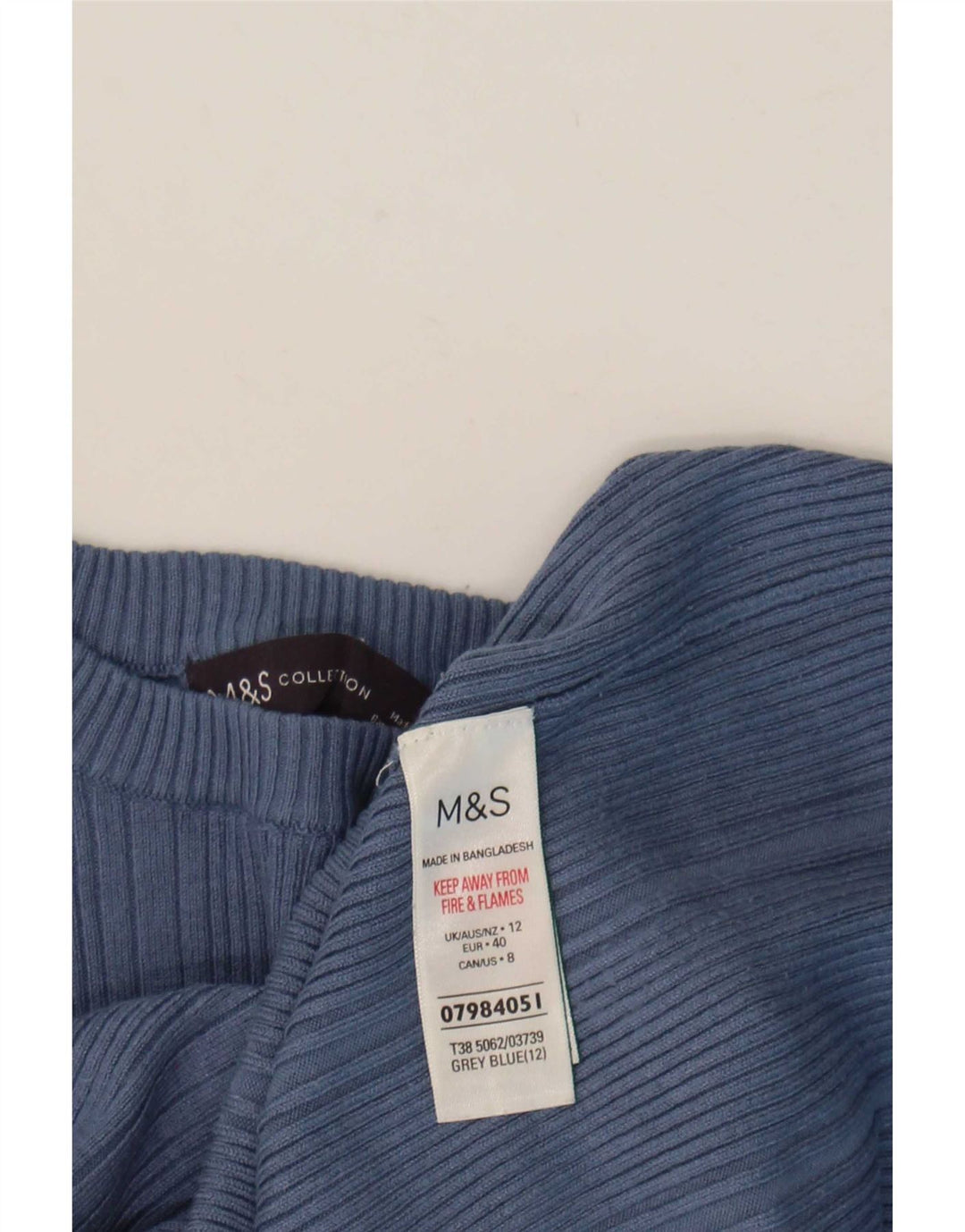 Женский джемпер с круглым вырезом Marks & Spencer UK 12, средний синий вискоза