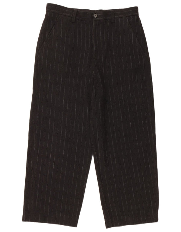 Женские повседневные брюки свободного кроя Zara Medium W31 L26, черные в тонкую полоску