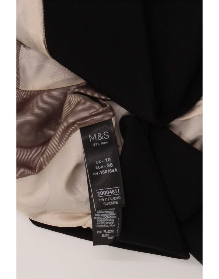 Женский пиджак Marks & Spencer на 1 пуговице, Великобритания, 10, маленький, черный, полиэстер