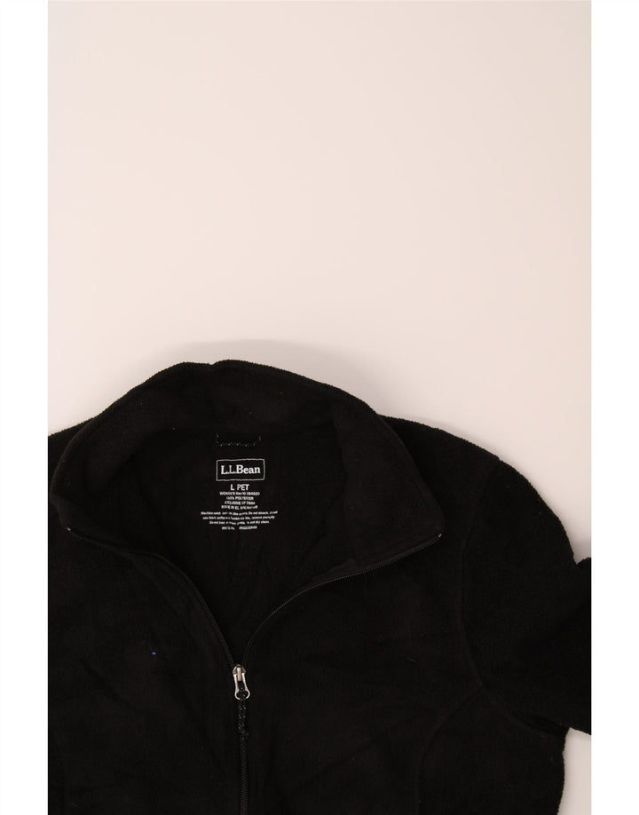 L.L.BEAN Womens Fleece Jacket UK 16 Large Black Polyester Vintage L.L.Bean and Second-Hand L.L.Bean from Messina Hembry 