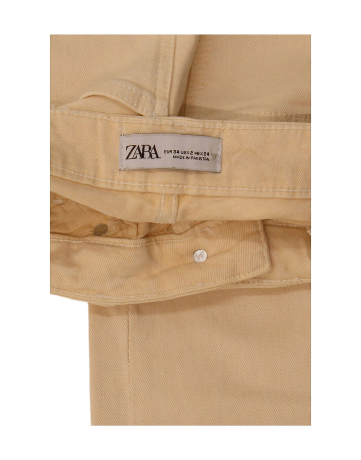 Женские джинсы Zara Bootcut EU 34 2XS W24 L27 Бежевые