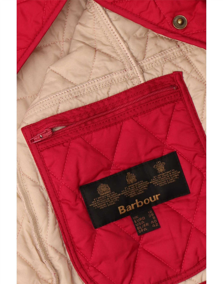 Женская стеганая куртка Barbour UK 12 средний красный полиамид