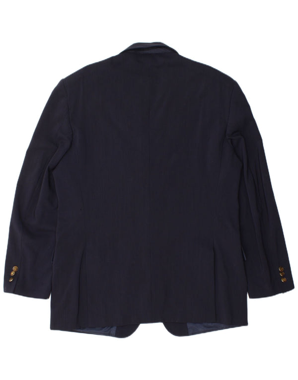 Мужской пиджак Ferre с 2 пуговицами IT 54 2XL Темно-синий из натуральной шерсти