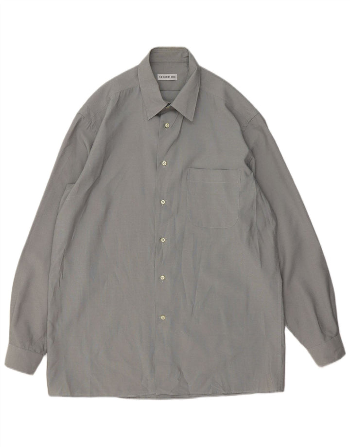 Мужская рубашка Cerruti 1881, размер 40 15 1/2, средний серый полиэстер