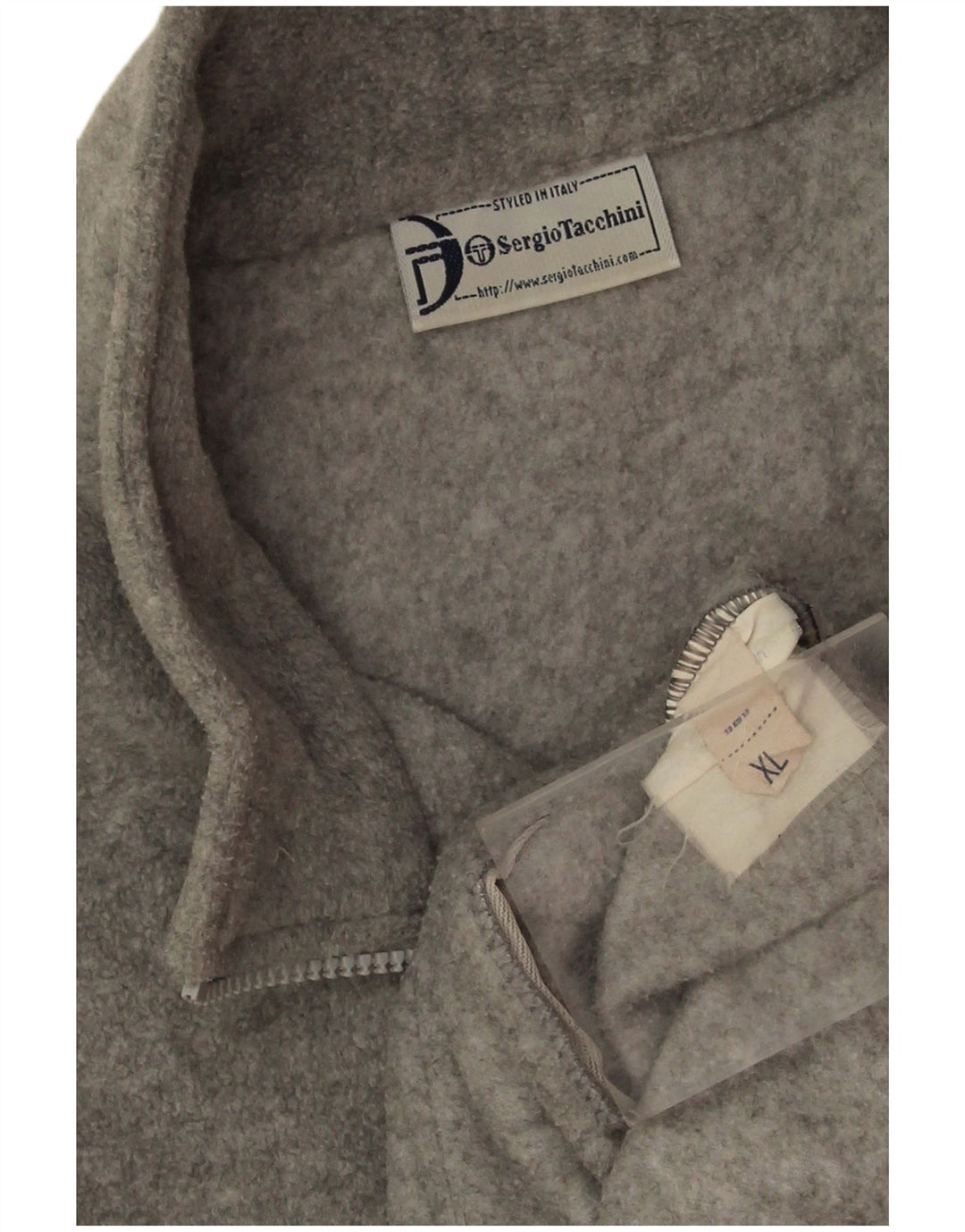 Мужская флисовая куртка Sergio Tacchini UK 42 XL серая в крапинку