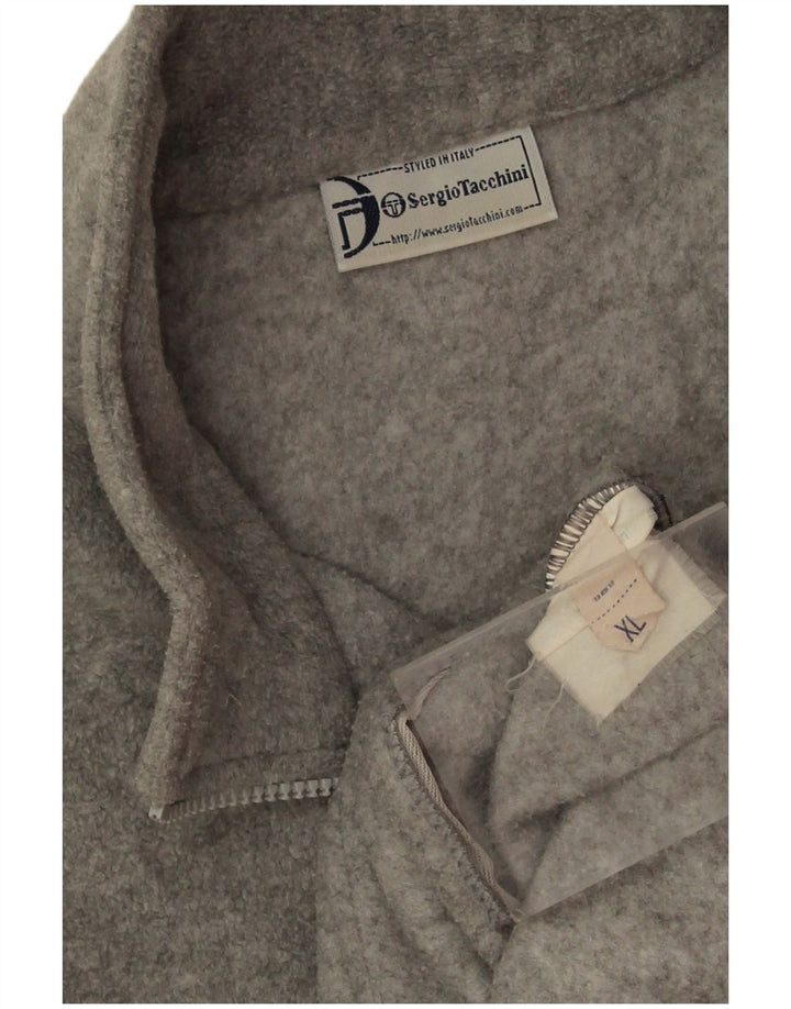 Мужская флисовая куртка Sergio Tacchini UK 42 XL серая в крапинку