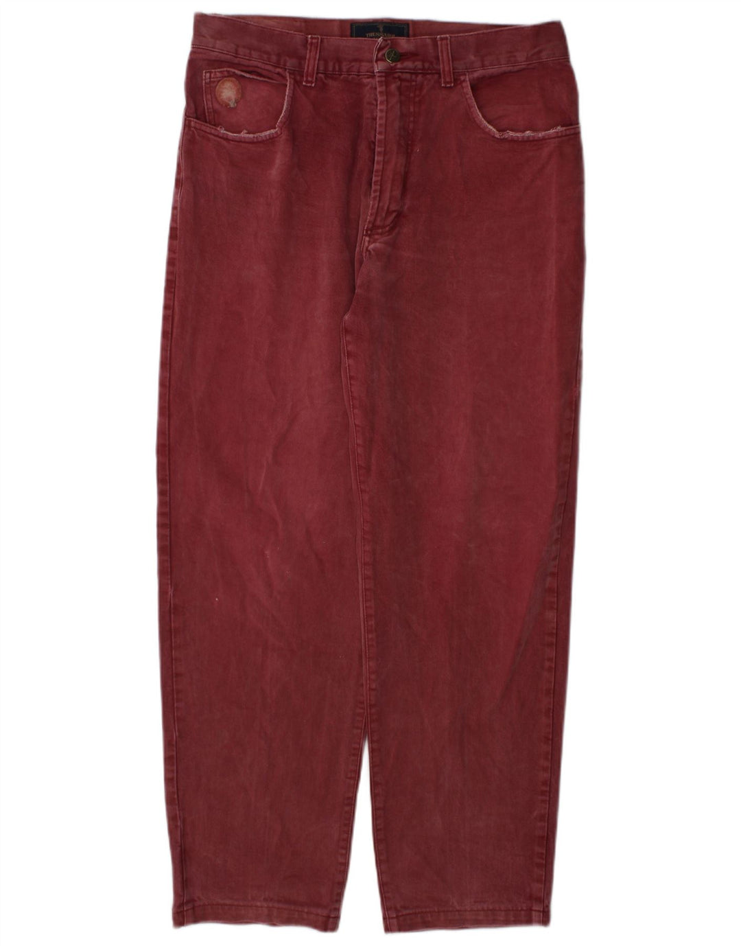 Женские прямые джинсы Trussardi W34 L30 бордовые