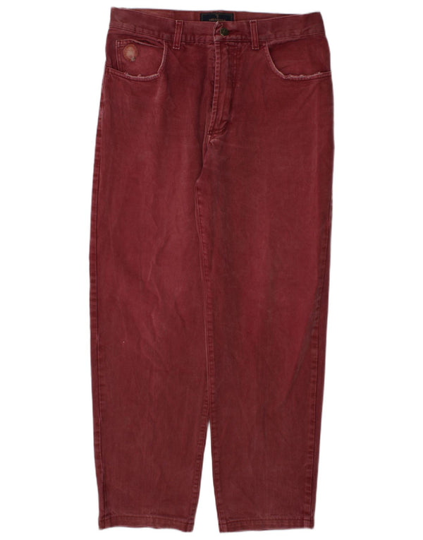 Женские прямые джинсы Trussardi W34 L30 бордовые