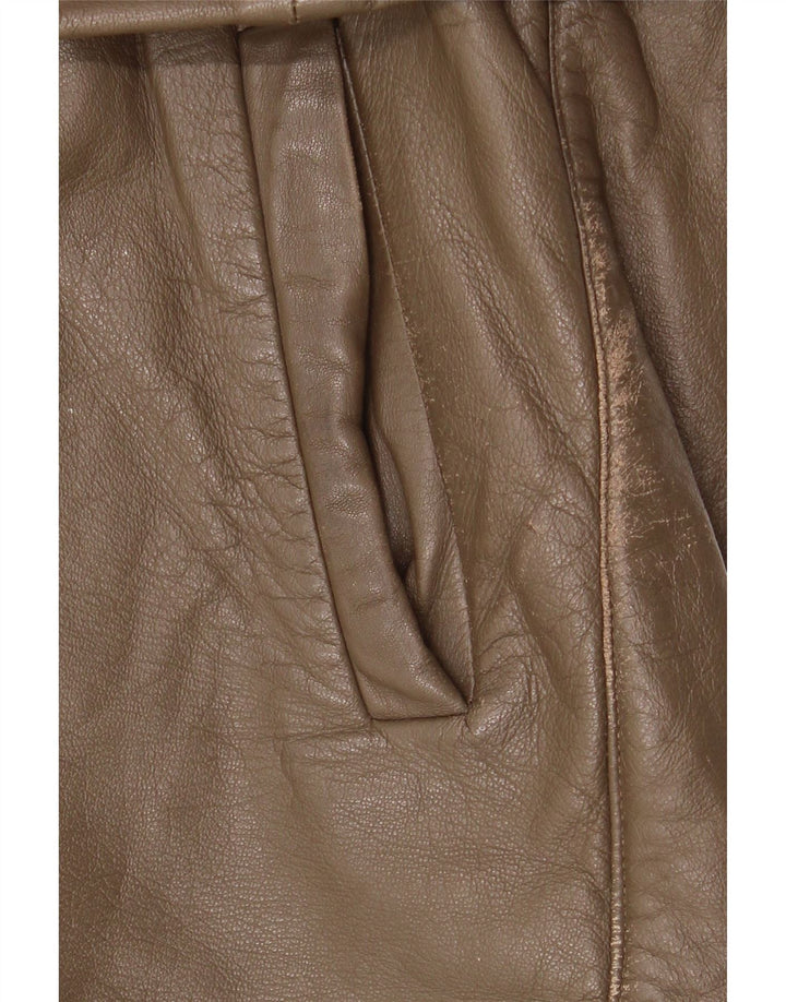Винтажная мужская кожаная куртка IT 52 XL Коричневая кожаная